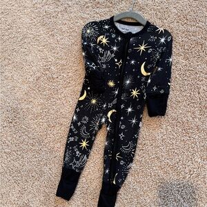 Little Sleepies Black and Yellow Starry Night Footie